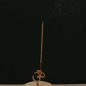 Close up of incense smoke in studio